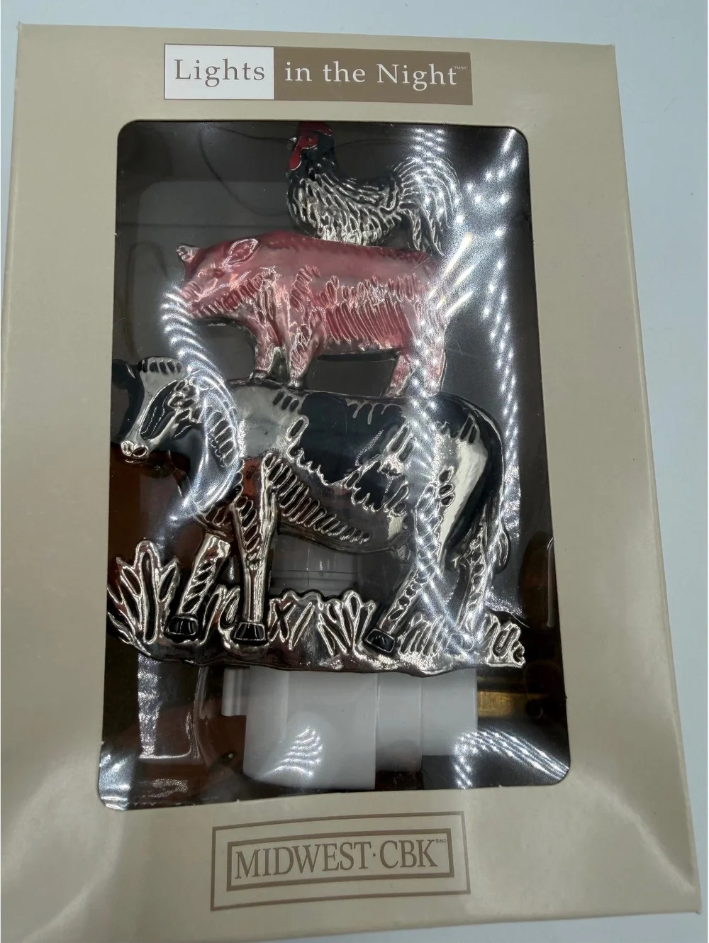 Midwest CBK Lights in the Night Farm Animal Night Light